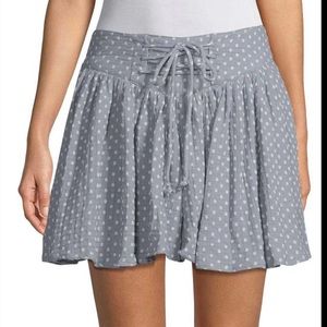 Free People Blue Wave Combo Polka Dot Short SIZE M